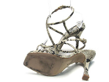 Schutz Lovi Snake Embossed Heeled Sandal (Women's) - Natural - Sz 10 B
