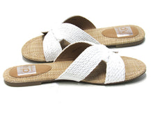Dolce Vita Geeya Rafia Flat Slide Sandal (Women's) - Ivory - Sz 6 M