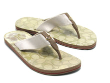 Coach Zak Signature Flip Flops (Women's) - Biege - Sz 6 M