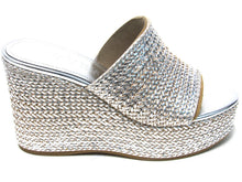 Guess Yenisa Espadrille Platform Wedge Sandal (Women's) - Silver - Sz 10 M