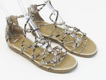 Sun + Stone Oliviah Strappy Flat Sandal (Women's) - Snake - 6 M;  EU 36.5