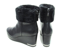 DKNY Nadra Faux Fur Wedge Ankle Boot (Women's) - Black - Sz 10 M