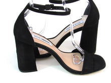 Steve Madden Dillion Ankle Strap Two Piece Block Heel Sandal - Black - 6.5 M