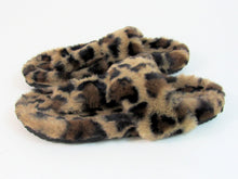 Faux Fur Slipper (Women's) - Leopard Print - 6 M