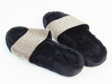 INC International Concepts Feymin Faux Fur Slipper (Women's) - Black/Slvr - 5 M