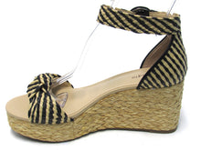 On 34th Nihari Ankle-Strap Platform Wedge (Women's) - Black/Natural - Sz 10 M