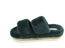 Olivia Miller Ortona Faux Fur Platform Sandal (Women's) - Dark Green - 8 M