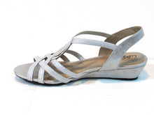 LifeStride Yaya Strappy Wedge Sandal (Women's) - Silver Metallic - Sz 9 W