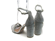 Steve Madden Carrson Block Heeled Dress Sandal (Women's) - Silver - Sz 7.5 M