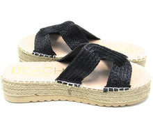 Beach by Matisse Cool Off Espadrille Platform Sandal (Women's) - Black - Sz 10 M