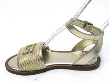 Guess Shay Logo One Band Ankle Strap Sandals (Women's) - Gold - Sz 7.5 M