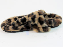 Faux Fur Slipper (Women's) - Leopard Print - 6 M