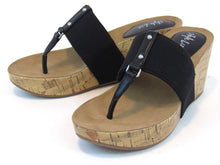 Style & Co Piperr Thong Wedge Sandal (Women's) - Black - Sz 6.5 M