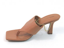 Open Edit Quentin Heeled Square Toe Sandal - Tan - 7.5 M; 37.5 EU