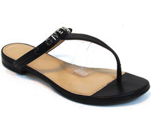 Givenchy Elba Slip-On T-Strap Flat Sandal (Women's) - Black - Sz 7.5 M; 38 EU